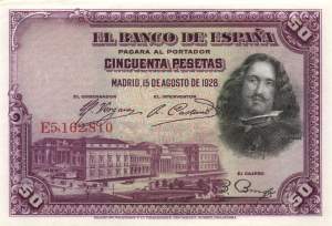 50 Pesetas 15.8.1928